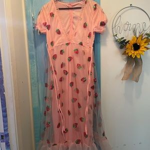 Strawberry Sequin low cut dress